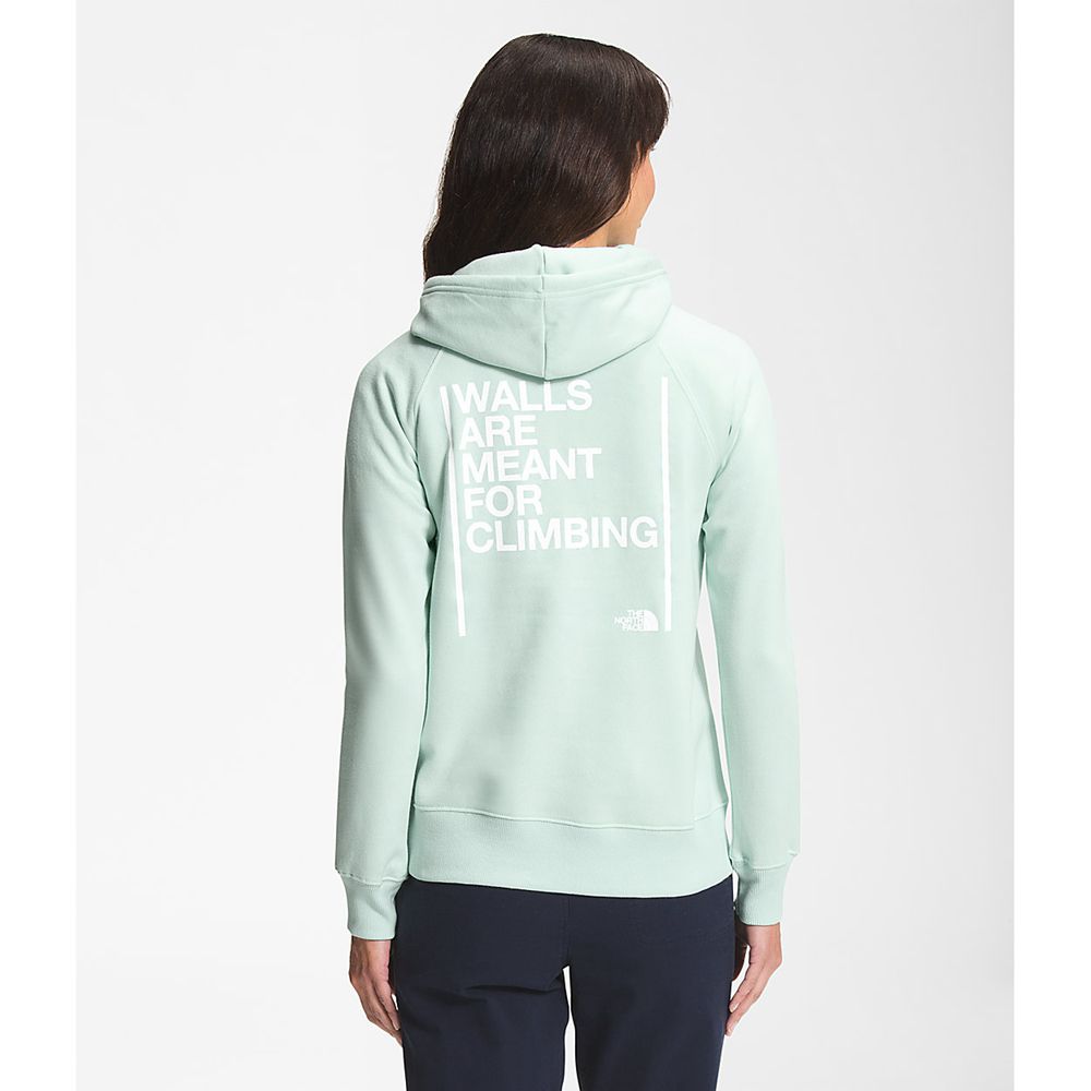 The North Face Hoodie Womens Australia - The North Face Walls Pullover Turquoise (YFO-438751)